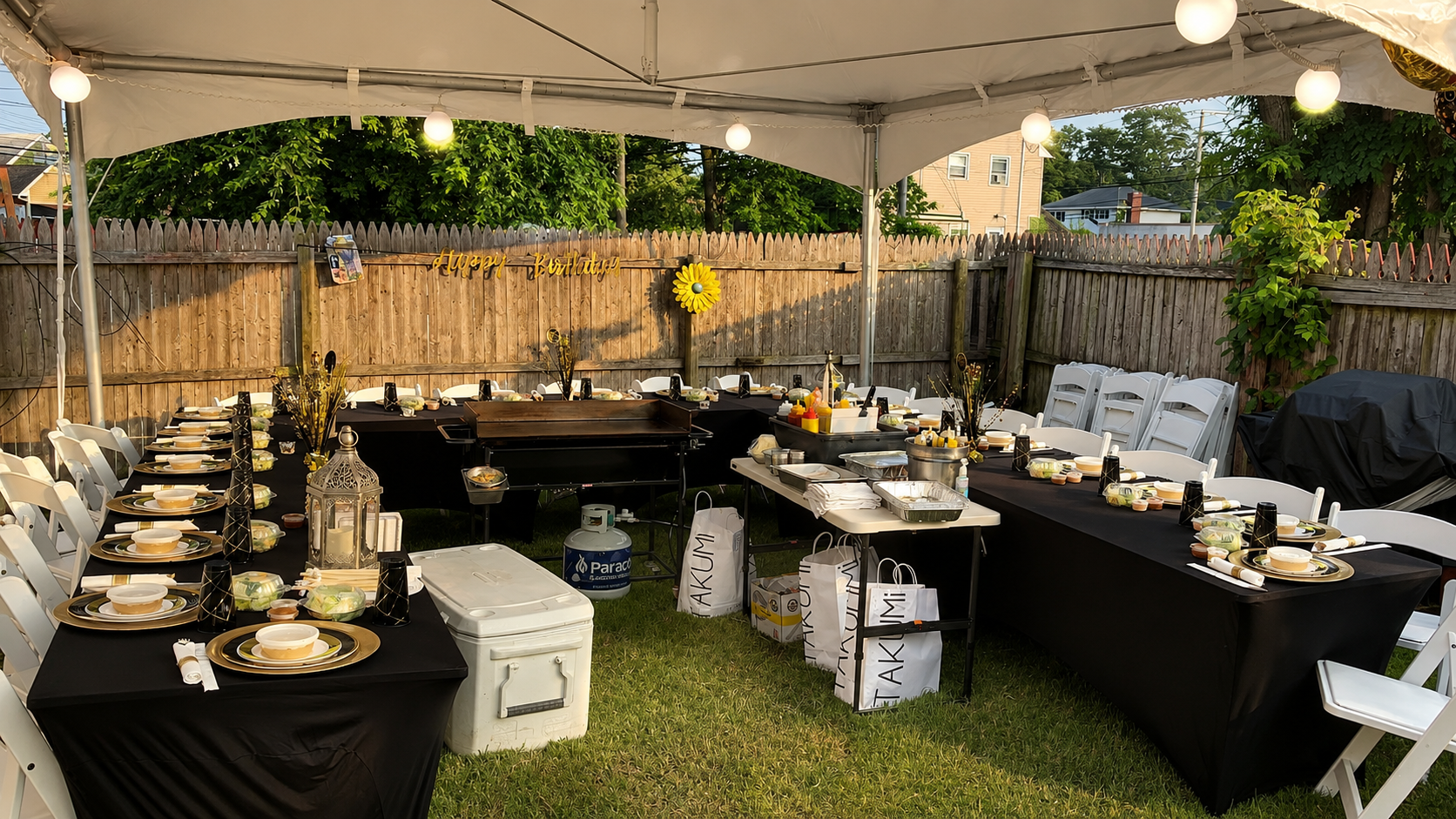 Takumi private hibachi at home setup
